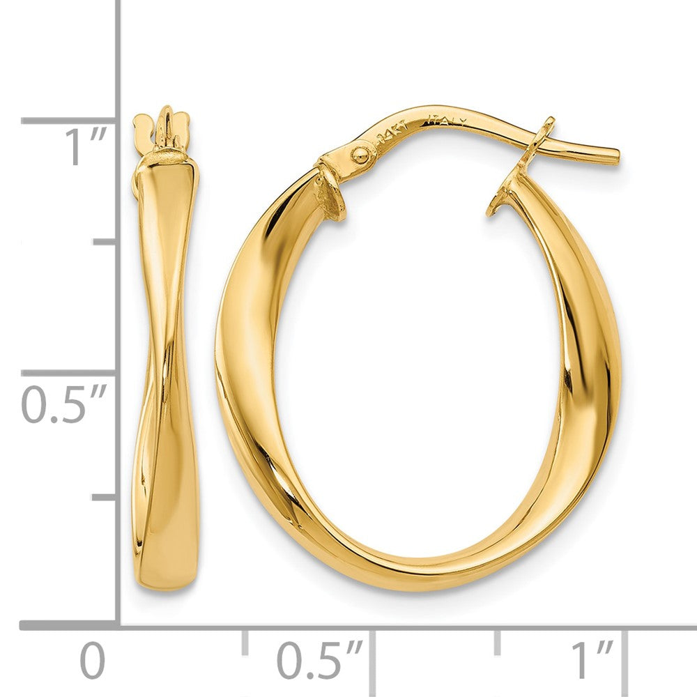 14K Polished Hoop Earrings