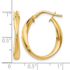 14K Polished Hoop Earrings