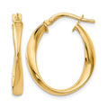 14K Polished Hoop Earrings
