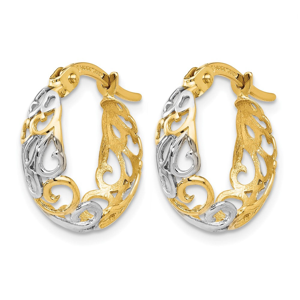 14K Two-tone Gold Earrings