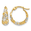 14K Two-tone Gold Earrings