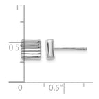 14K White Gold Post Earrings