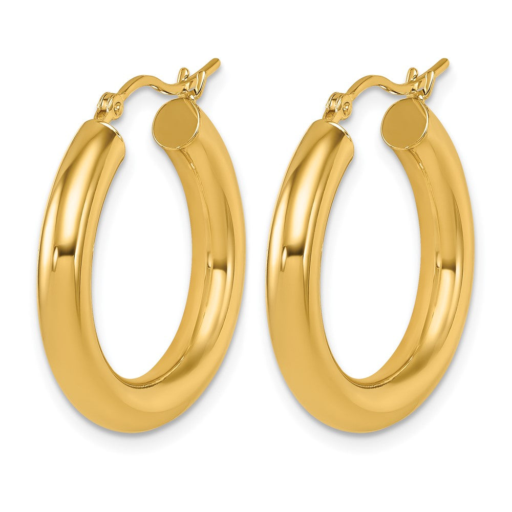 14K Polished Lightweight Hoop Earrings