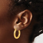 14K Polished Lightweight Hoop Earrings