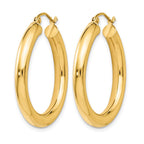 14K Polished Lightweight Hoop Earrings