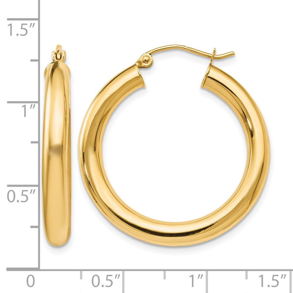 14K Polished Lightweight Hoop Earrings