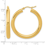 14K Polished Lightweight Hoop Earrings