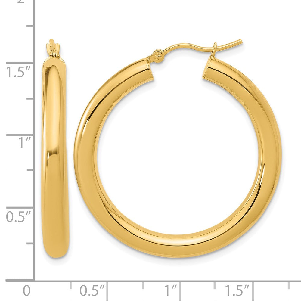 14K Polished Lightweight Hoop Earrings