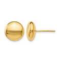 14K Polished Button Post Earrings
