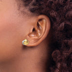 14K Two-tone Polished Love Knot Earrings