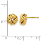 14K Knot Polished D/C Post Earrings