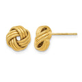14K Knot Polished D/C Post Earrings