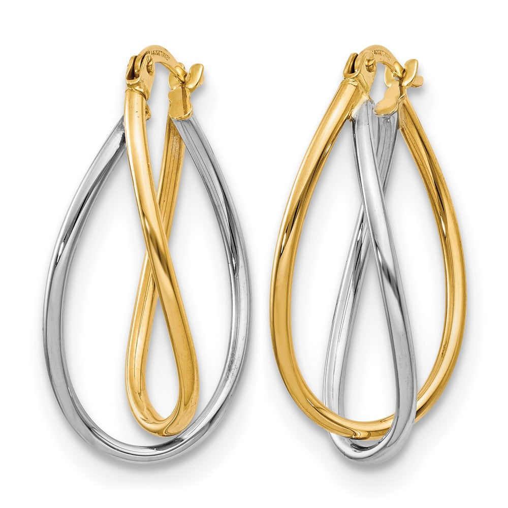 14K Two-tone Polished Fancy Earrings