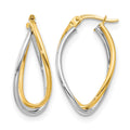 14K Two-tone Polished Fancy Earrings