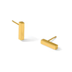 14K Polished Post Bar Earrings