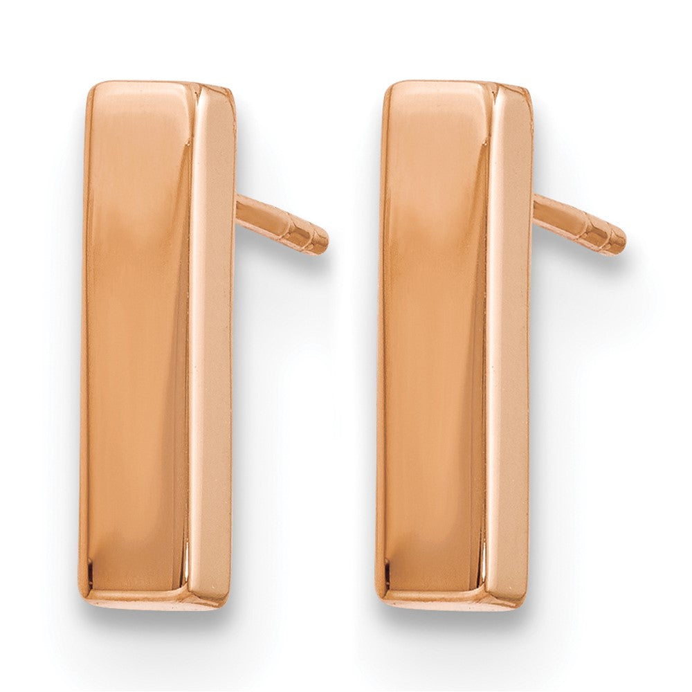 14K Rose Gold Polished Post Earrings