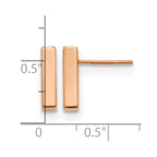 14K Rose Gold Polished Post Earrings