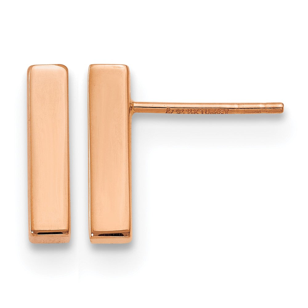 14K Rose Gold Polished Post Earrings