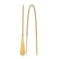 14K Polished Tear Drop Threader Earrings