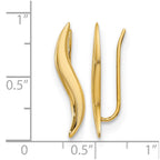 14K Polished Ear Climber Earrings