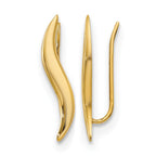 14K Polished Ear Climber Earrings