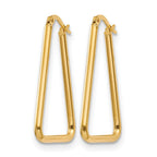 14K Polished Geometric Shape Hoop Earrings