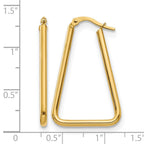14K Polished Geometric Shape Hoop Earrings
