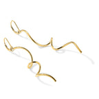 14K Polished Twisted Leverback Earrings