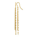 14K Polished Tassel Dangle Shephard Hook Earrings