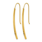 14K Polished Dangle Bar Earrings