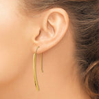 14K Polished Dangle Bar Earrings