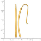 14K Polished Dangle Bar Earrings
