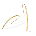 14K Polished Dangle Bar Earrings