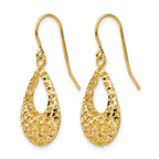 14K D/C Shepherd Hook Earrings