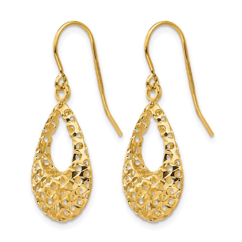 14K D/C Shepherd Hook Earrings