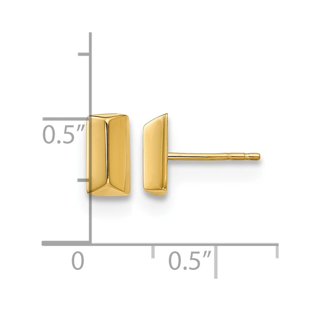 14K Polished Fancy Post Earrings