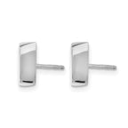 14K White Gold Polished Post Earrings