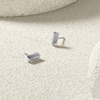 14K White Gold Polished Post Earrings