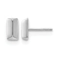 14K White Gold Polished Post Earrings