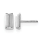 14K White Gold Polished Post Earrings