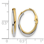 14K Two-tone Polished Hoop Earrings