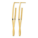 14K Polished Post Dangle Earrings