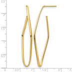 14K Polished Post Dangle Earrings
