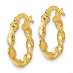 14K Twisted Hoop Earrings