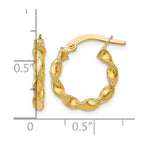 14K Twisted Hoop Earrings