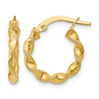 14K Twisted Hoop Earrings