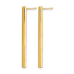 14K Polished Post Dangle Bar Earrings