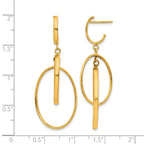14K Polished Post Dangle Earrings