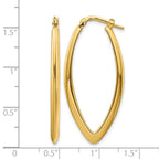 14K Polished Fancy Hoop Earrings