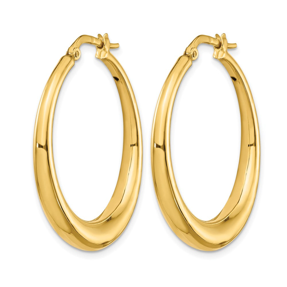 14K Polished Fancy Hoop Earrings